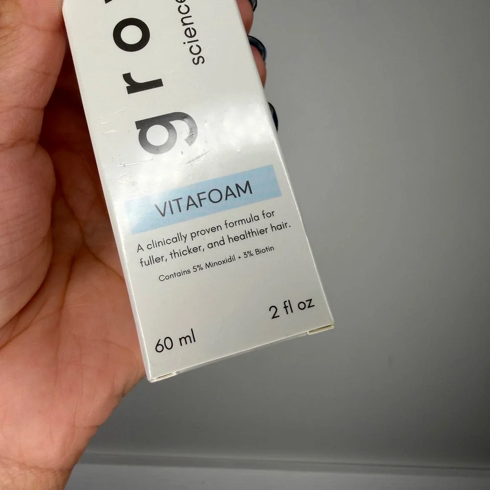 Growplex Vitafoam Hair Regrowth Treatment Men 2oz 5% Minoxidil 3% Biotin New